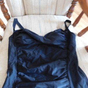 disney place solid black bathing suit top size L